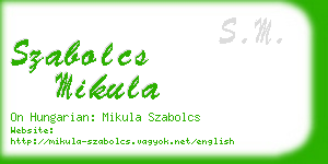 szabolcs mikula business card
